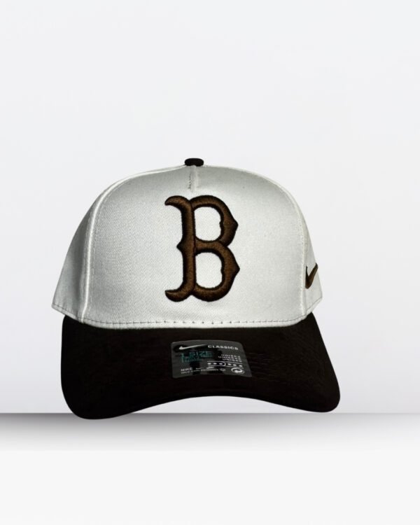 Gorra Beisbolera Boston Blanco-Café